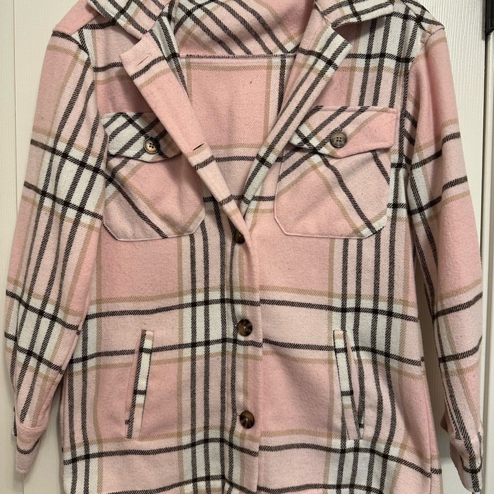 Pink Plaid coat